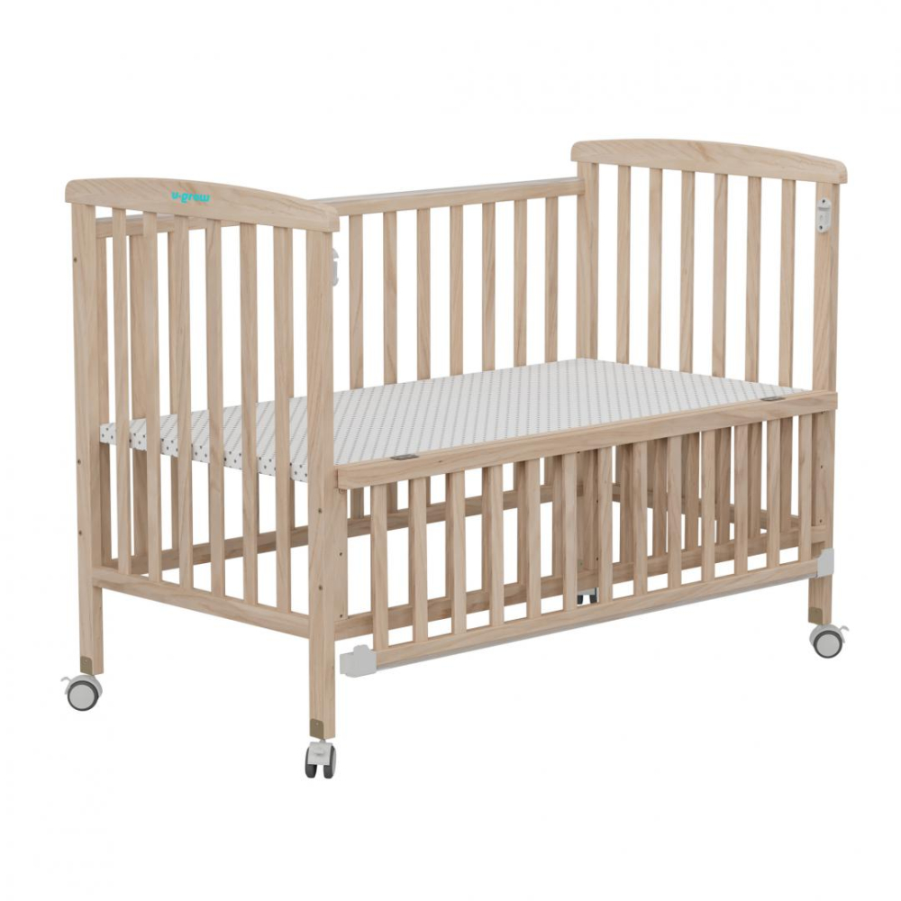Patut din lemn bebe, 120x60,natur,U-Grow [2]