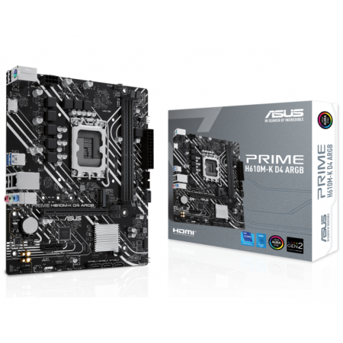 Placa de baza ASUS PRIME H610M-K D4 ARGB, Intel H610, Socket 1700, mATX [1]
