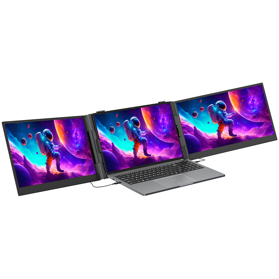 Portable monitor Blackview DCM8 Dual Screen 15.3inch 1920x1200 16:9 LCD 60Hz IPS 178 USB-C 3.1x3 364.4x237.43x21mm Grey Black [3]