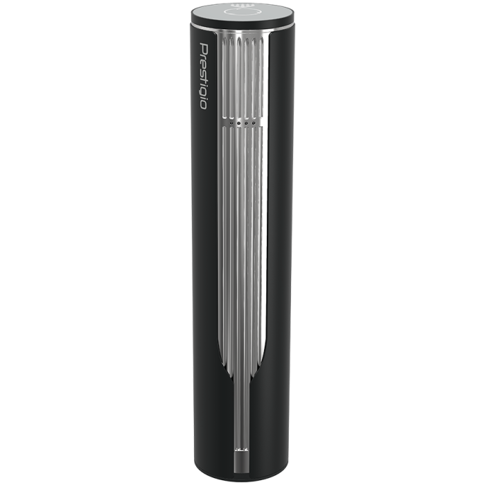 Prestigio Maggiore, smart wine opener, 100% automatic, opens up to 70 bottles without recharging, foil cutter included, premium design, 480mAh battery, Dimensions D 48*H228mm, black + silver color. [9]