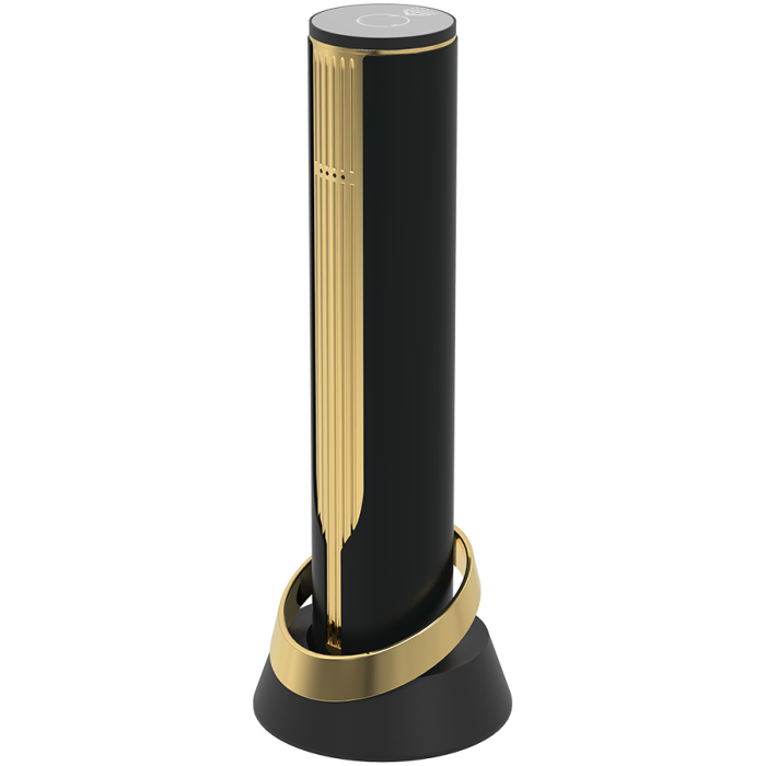 Prestigio Maggiore, smart wine opener, 100% automatic, opens up to 70 bottles without recharging, foil cutter included, premium design, 480mAh battery, Dimensions D 48*H228mm, black + gold color. [2]