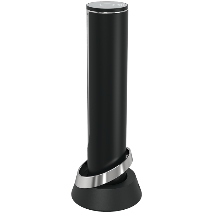 Prestigio Maggiore, smart wine opener, 100% automatic, opens up to 70 bottles without recharging, foil cutter included, premium design, 480mAh battery, Dimensions D 48*H228mm, black + silver color. [5]