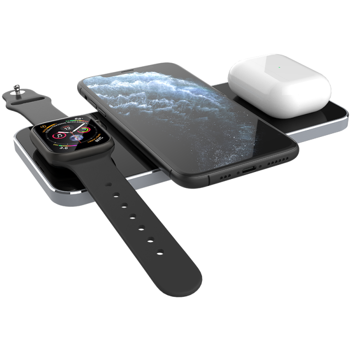 Prestigio ReVolt A5, 3-in-1 wireless charging station for iPhone, Apple Watch, AirPods, wilreless output for phone 7.5W/10W, wireless output for AirPods 5W, wireless output for Apple Watch 2.5W, mater [8]