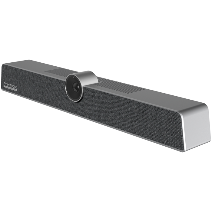 Prestigio Solutions Video Conferencing Collaboration Bar Alpha: UHD, 12MP, 6 mic, 8m (Range), Connection via USB Type-C or AUX [2]