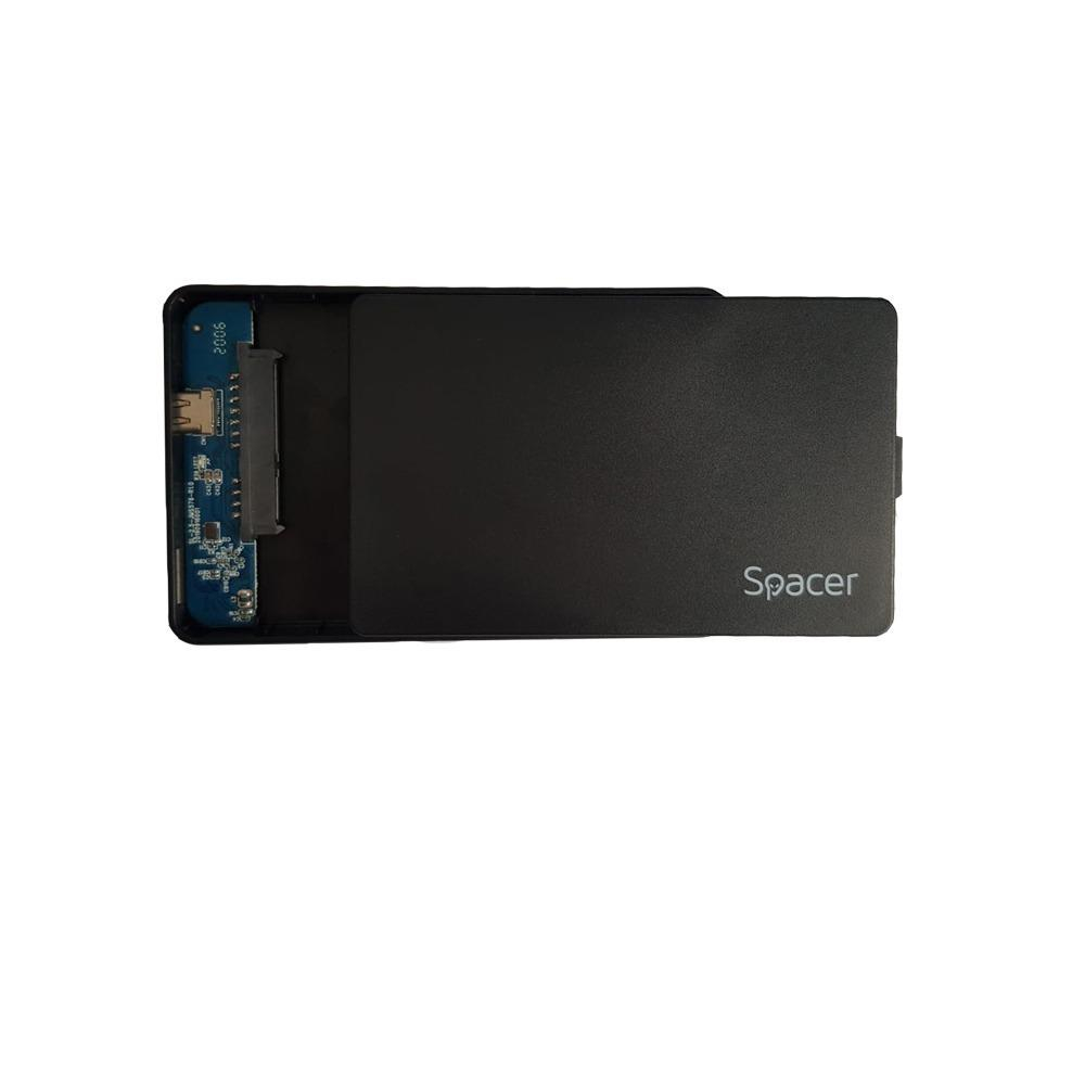 Rack extern HDD/SSD 2.5" Spacer USB-C 3.1 negru [3]