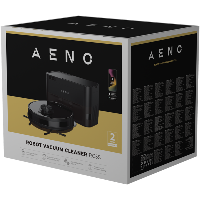 Robot Cleaner w/Dust Collector, black, 2in1 and dust tank, 4000pa, 3200mAh battery [13]