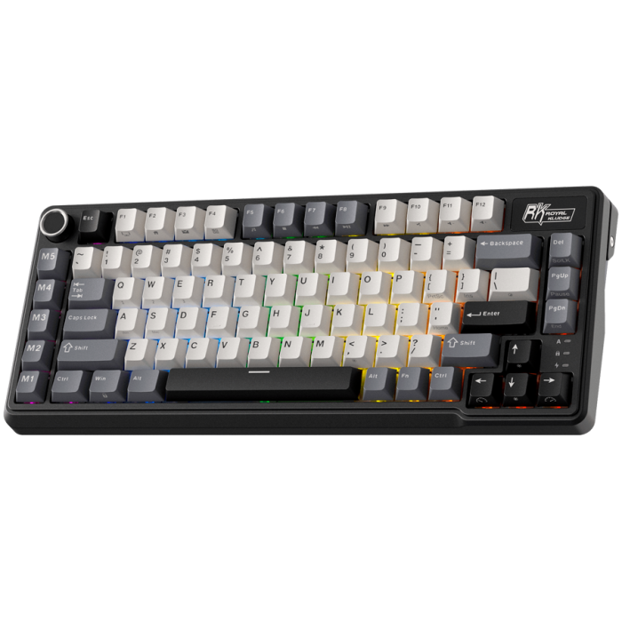 ROYAL KLUDGE RK L75 Knight Black Gaming Keyboard Cream switch [2]
