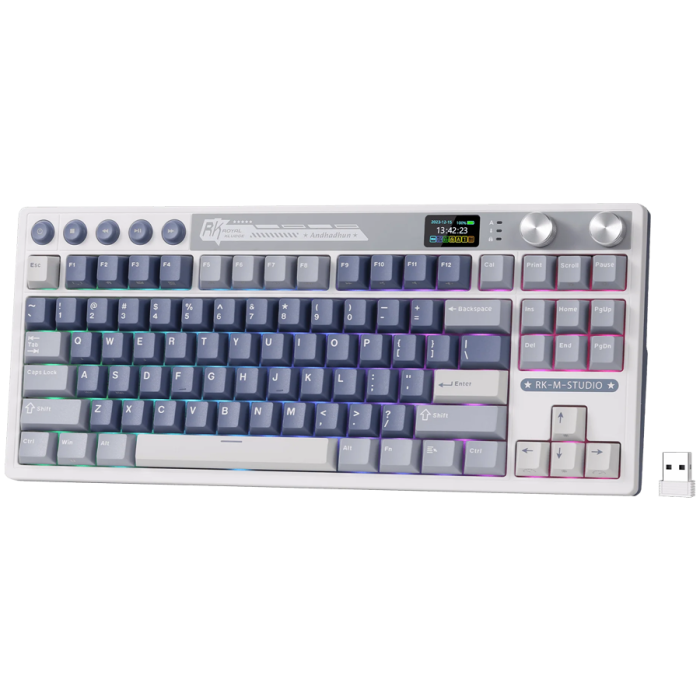 ROYAL KLUDGE RK M87 Ocean Blue Gaming Keyboard Beige switch [2]