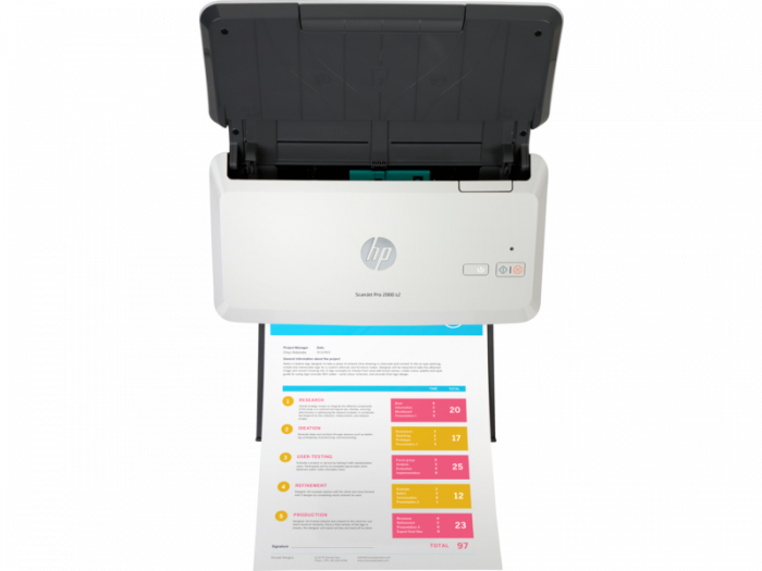Scaner cu alimentator de coli HP ScanJet Pro 2000 s2, Led, USB, Color, A4 [4]