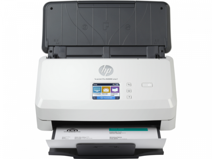 Scaner cu alimentator de coli HP ScanJet Pro N4000 snw1, Sheet-feed , ADF, USB, Wi-Fi, Ethernet [1]