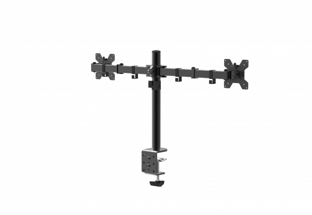 Suport dublu monitor Serioux, MM1903A, mobil, tilt:+/- 90 °, swivel: 180 ° , rotatie 360°, VESA: 75×75 / 100×100mm, compatibilitate 10"-27" , reglabil pe inaltime: 400mm ,extensie braț: 415mm ,greutat [2]