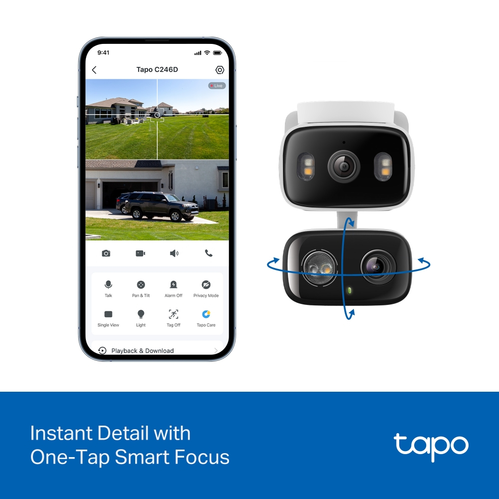 Camera supraveghere IP TP-Link Tapo C246D Dual Lens Pan/Tilt Indoor/Outdoor (TAPO C246D) - TP-LINK [6]