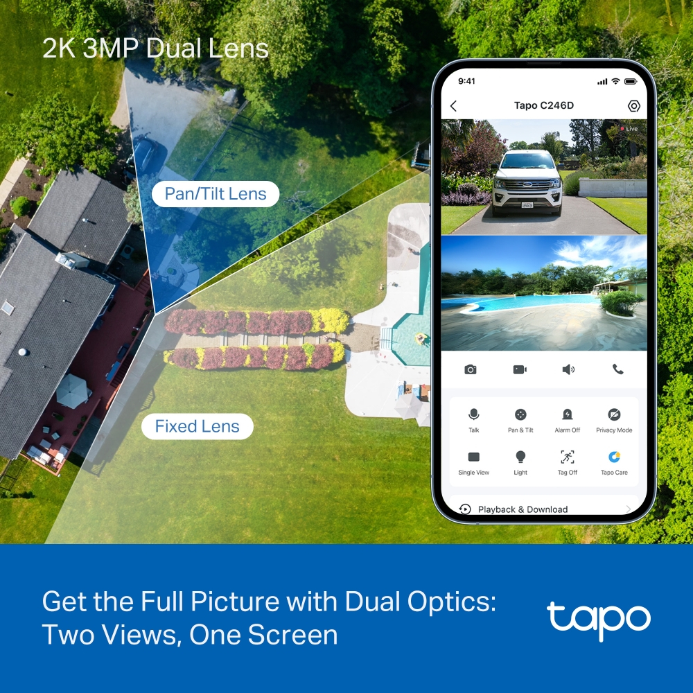 Camera supraveghere IP TP-Link Tapo C246D Dual Lens Pan/Tilt Indoor/Outdoor (TAPO C246D) - TP-LINK [5]