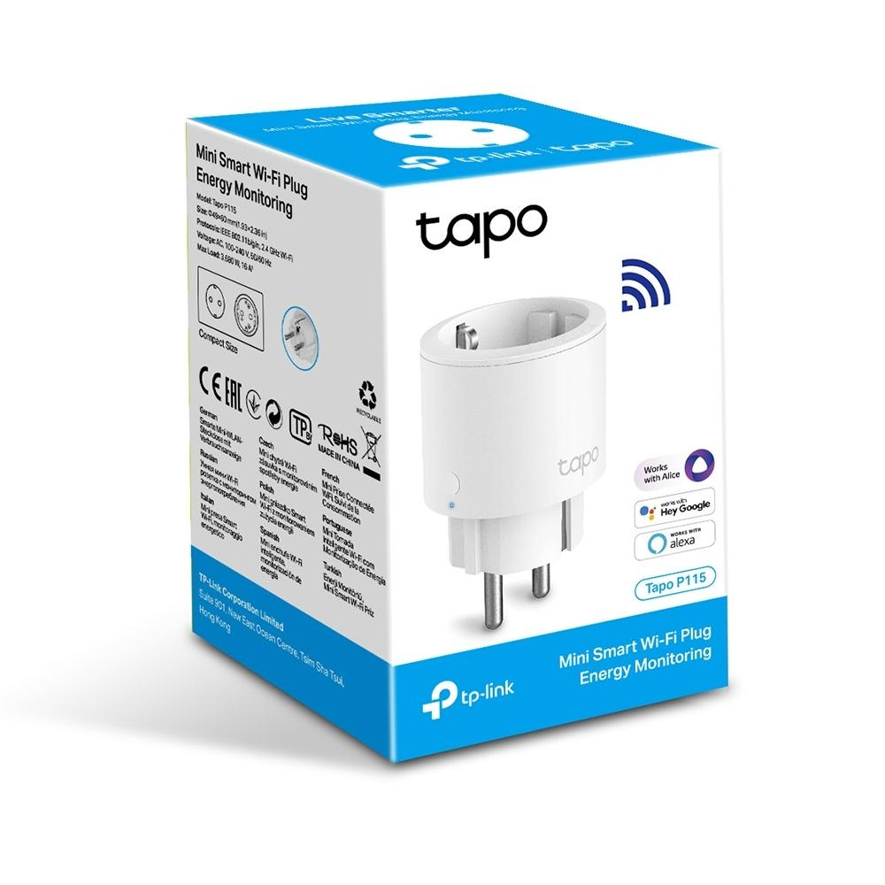 Priza inteligenta TP-Link Tapo P115 Wi-Fi 16A Monitorizare Consum Energie 2.4GHz TAPO P115 (1-PACK) [2]