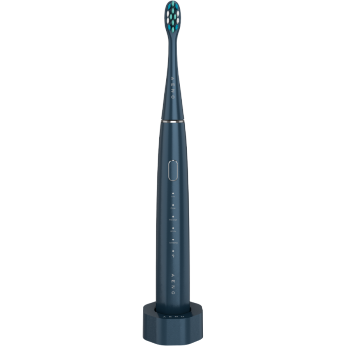 Wireless Tooth Brush, Navy Blue, 3 Brush Heads, 1400mAh, Function: Soft, Clean, Massage, White, Sweep [2]