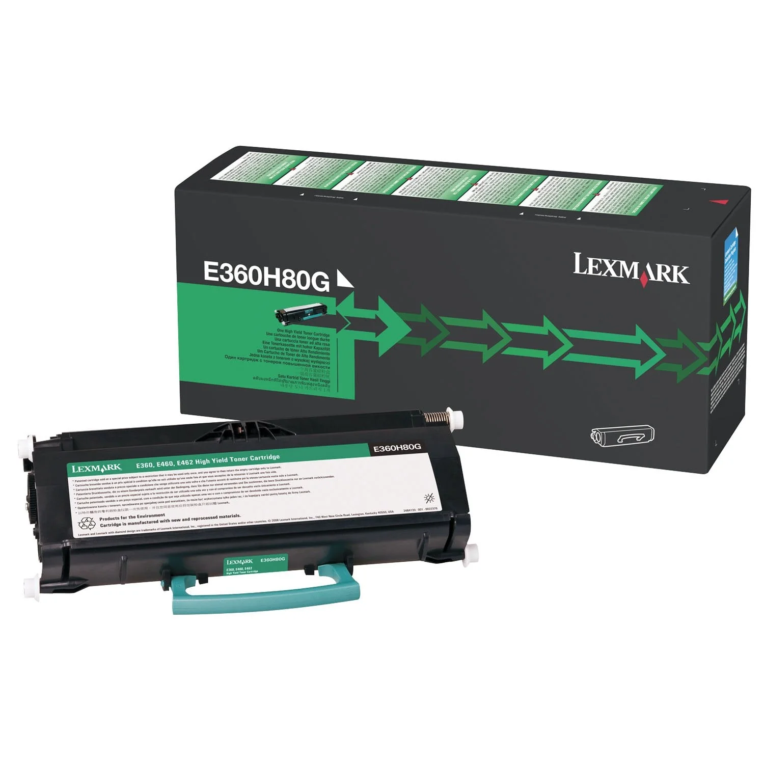 Tonere - Lexmark E360H80G - Cartus toner original, Negru, Capacitate mare (High Yield)