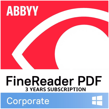 Software - ABBYY FineReader PDF Corporate, Single User License (ESD), Subscription, 3y