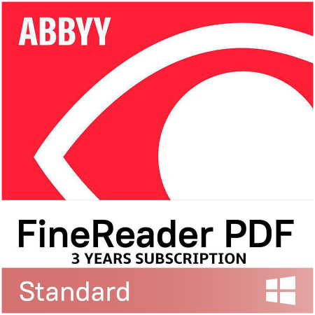 Software - ABBYY FineReader PDF Standard, Single User License (ESD), Subscription, 3y