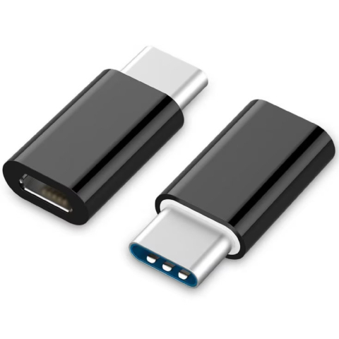 Telefoane - Adaptor OTG Gembird USB-C (tată) la Micro-USB (mamă), Negru (A-USB2-CMMF-01)