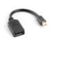 Accesorii monitoare - Adaptor video Lanberg mini DisplayPort (tată) la DisplayPort (mamă), Negru (AD-0003-BK)