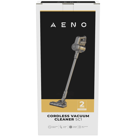 AENO Cordless vacuum cleaner SC1: electric turbo brush, LED lighted brush, resizable and easy to maneuver, 120W [2]