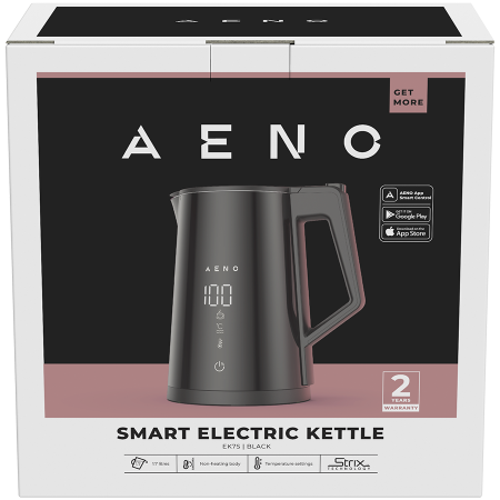 AENO Electric Kettle EK7S Smart: 1850-2200W, 1.7L, Strix, Double-walls, Temperature Control, Keep warm Function, Control via Wi-Fi, LED-display, Non-heating body, Auto Power Off, Dry tank Protection [2]