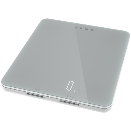 AENO Kitchen Scale KS1S Smart, Max load - 8 kg, Bluetooth, 10,000+ products & meals, 25 indicators analysis, Coffee mode, 6 unit conversion: kg, g, lb, fl, oz, ml, Material - glass [1]