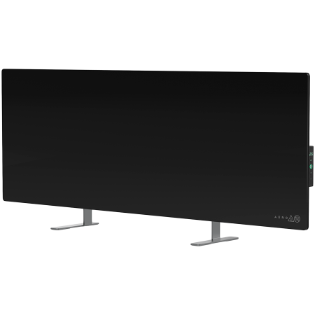 AGD - AENO Premium Eco Smart Heater, 700W, Tempered glass, Infrared+convection heating type, Led display Plug type: Europe (E/F type), BLACK