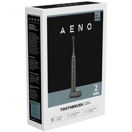 AENO Sonic Electric Toothbrush, DB4: Black, 9 scenarios, with 3D touch, wireless charging, 46000rpm, 40 days without charging, IPX7 [7]