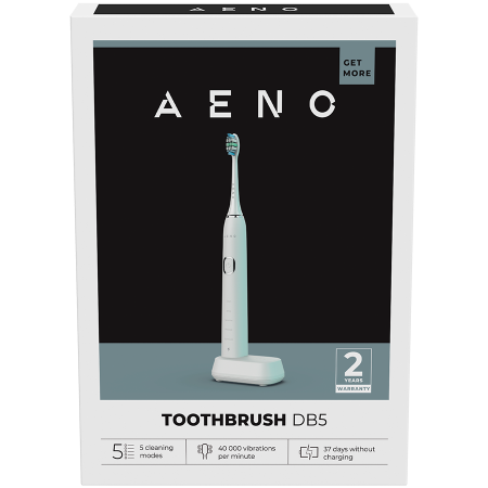 AENO Sonic Electric Toothbrush DB5: White, 5 modes, wireless charging, 46000rpm, 40 days without charging, IPX7 [3]