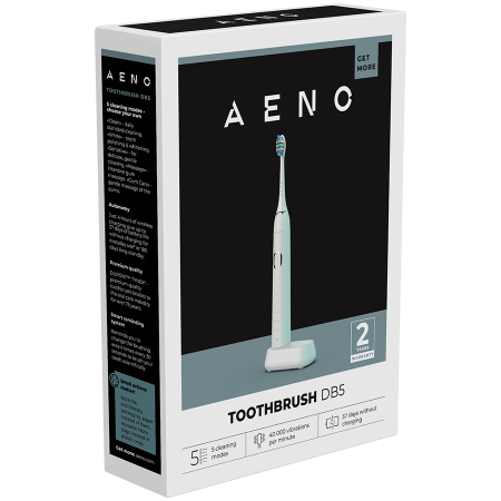 AENO Sonic Electric Toothbrush DB5: White, 5 modes, wireless charging, 46000rpm, 40 days without charging, IPX7 [7]