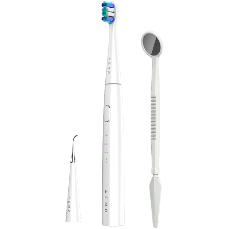 AENO Sonic Electric toothbrush, DB8: White, 3modes, 3 brush heads + 1 cleaning tool, 1 mirror, 30000rpm, 100 days without charging, IPX7 [1]