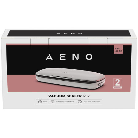 AENO Vacuum sealer VS2: 120W, 75kPa, Dry/Moist Food Mode, 3 modes: Vac+Seal, Seal, Pulse, Max Pocket Width 30 cm [1]