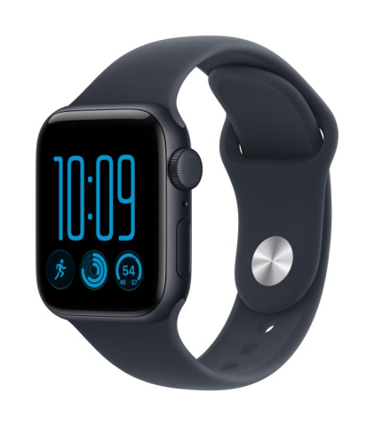 NOD_products - Apple Watch SE 3 GPS + Cellular 40mm Midnight Aluminium Case with Navy Blue Sport Band - S/M