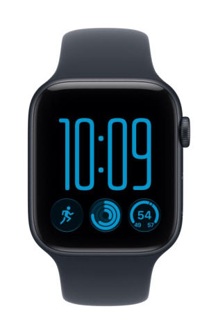 NOD_products - Apple Watch SE 3 GPS + Cellular 44mm Midnight Aluminium Case with Navy Blue Sport Band - M/L