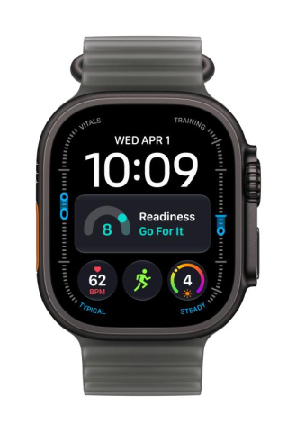 Smartwatch - Apple Watch Ultra 4 GPS + Cellular 49mm Black Titanium Case with Translucent Black Ocean Band - APPLE