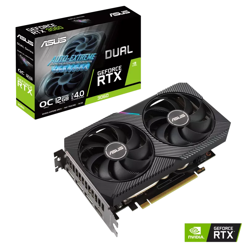 Placa video ASUS Dual GeForce RTX 3060 V2 OC Edition 12GB GDDR6 - ASUS [1]