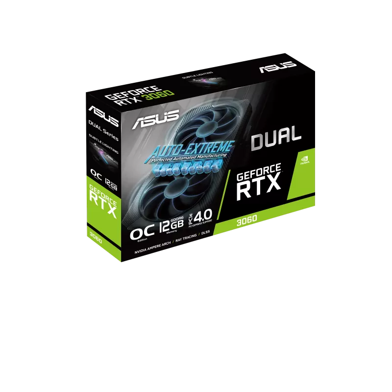 Componente - Placa video ASUS Dual GeForce RTX 3060 V2 OC Edition 12GB GDDR6 - ASUS