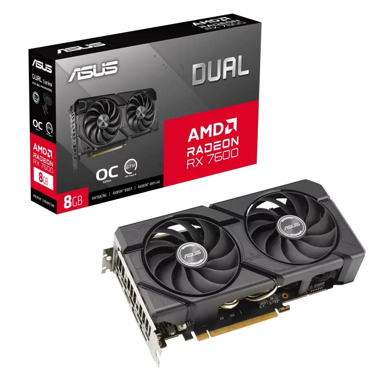 Placi video - Placa video ASUS DUAL RX 7600 OC Edition 8GB GDDR6 EVO - ASUS