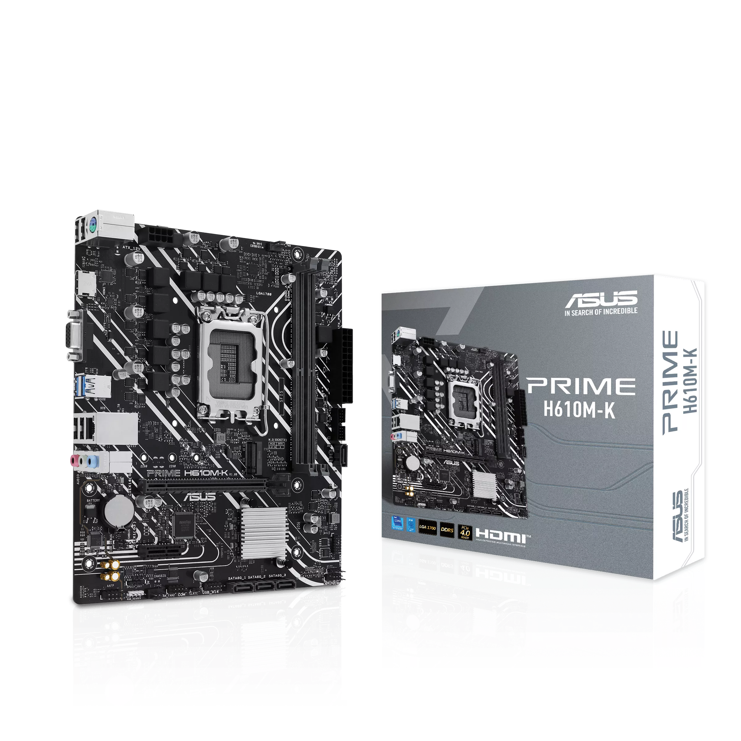 Componente - Placa de baza ASUS Prime H610M-K LGA1700 mATX DDR5 (PRIME H610M-K) - ASUS