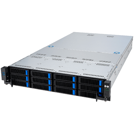 Servere, Storage & UPS - Asus RS521A-E12-RS12U AMD EPYC 9005 single-processor 2U server supports up to 24 DIMM, 12 NVMe, 5xPCIe 5.0 slots, 2xM.2, OCP 3.0, 2xdual-slot GPUs, and ASUS ASMB11-iKVM
