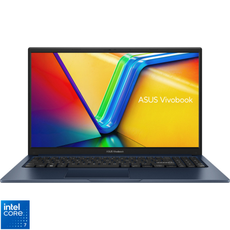 Laptop - ASUS VivoBook 15 X1504VA-BQ3800, Intel Core 7 150U, 16GB RAM, SSD 512GB PCIe 4.0, ecran 15.6" FHD, Intel Graphics, NoOS, Quiet Blue