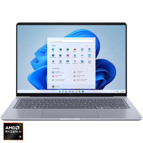 Laptopuri / notebookuri - Laptop ASUS Zenbook 14 14 inch FHD OLED AMD Ryzen AI 7 345 16GB 512GB SSD Windows 11 Home Ceraluminum Arctic Blue