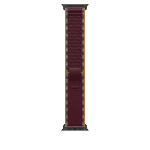 Smartwatch - Curea pentru Apple Watch 49mm Trail Loop Burgundy M/L cu elemente Black Titanium - APPLE