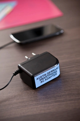 Banda de etichete Brother TZe541, Laminată, Negru pe Albastru, 18mm/8m [3]