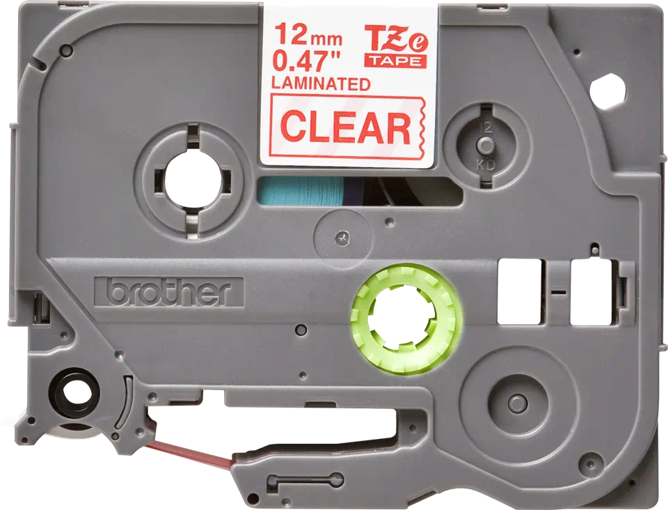 Brother TZ-132 12mm RED ON CLEAR [1]