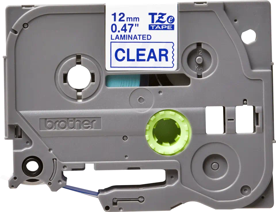 Brother TZ-133 12mm BLUE ON CLEAR [1]