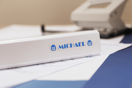 Brother TZ-133 12mm BLUE ON CLEAR [3]