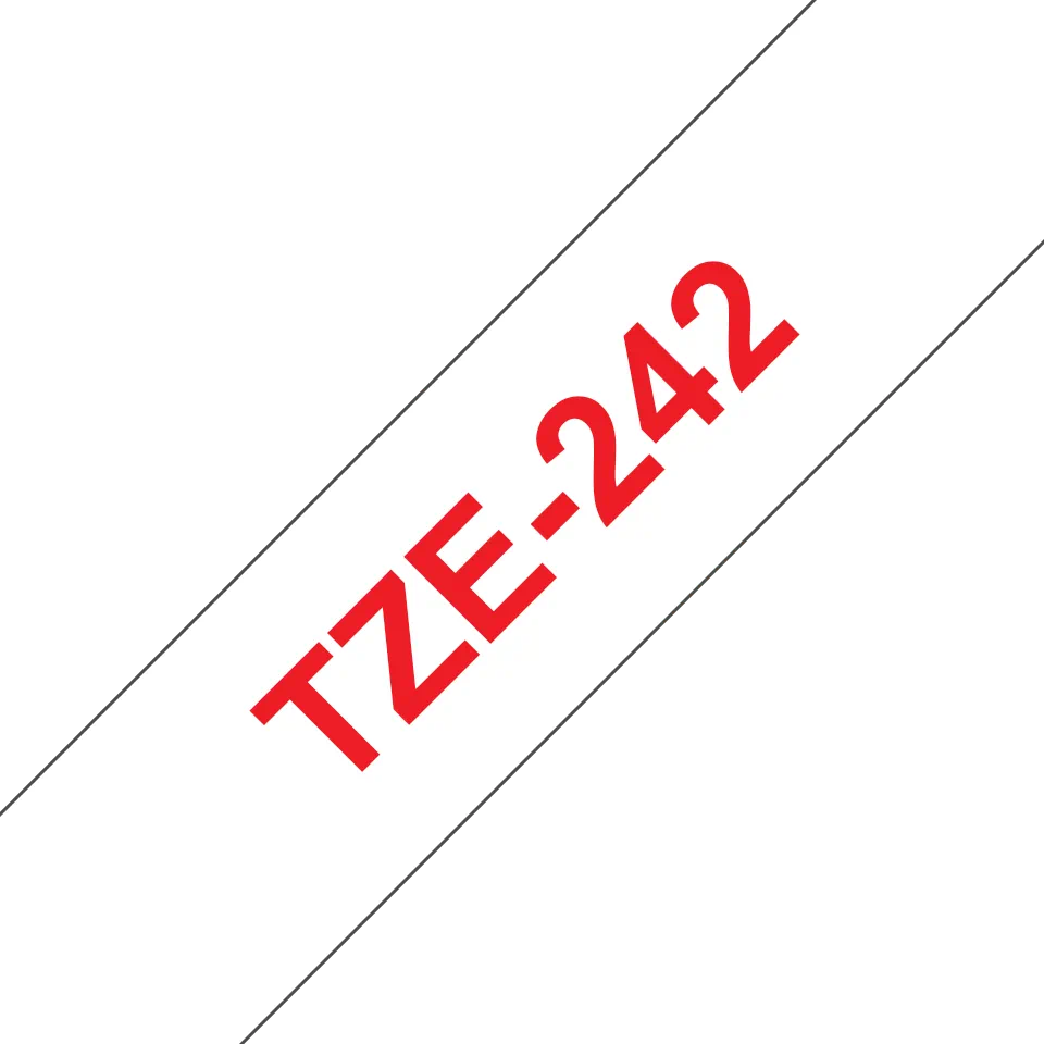 Consumabile - Brother TZ242 RED ON WHITE 18mm TAPE