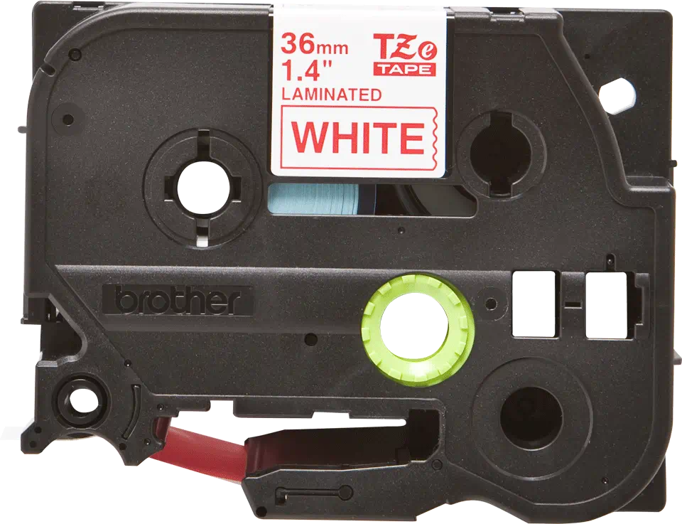 Brother tape 36mm RED ON WHITE TZE262 [2]